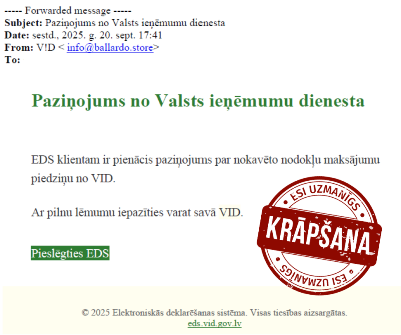 Informatīvs attēls: krāpšana