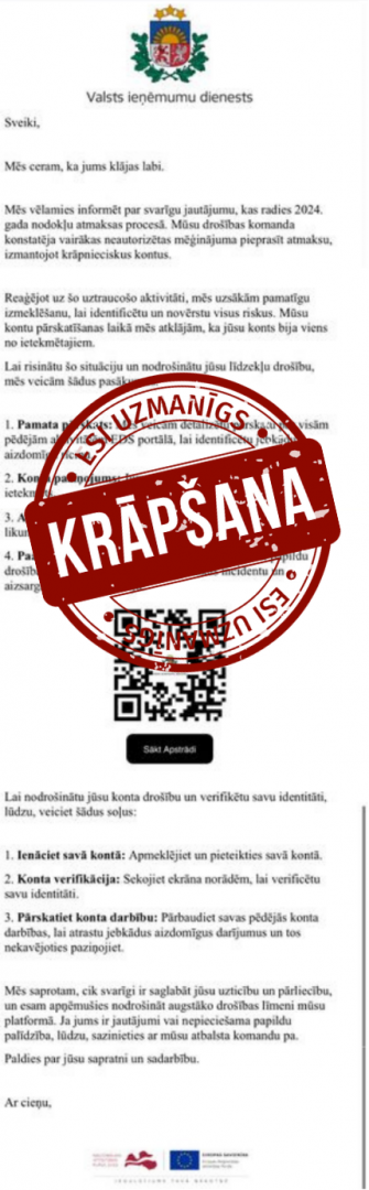 Informatīvs attēls: krāpšana