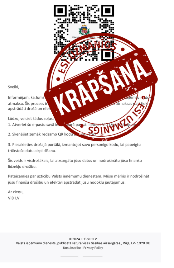Informatīvs attēls: krāpšana