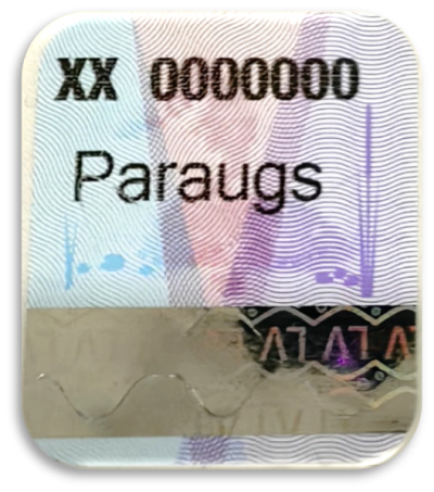 Jaunā dizaina akcīzes nodokļa markas paraugs 