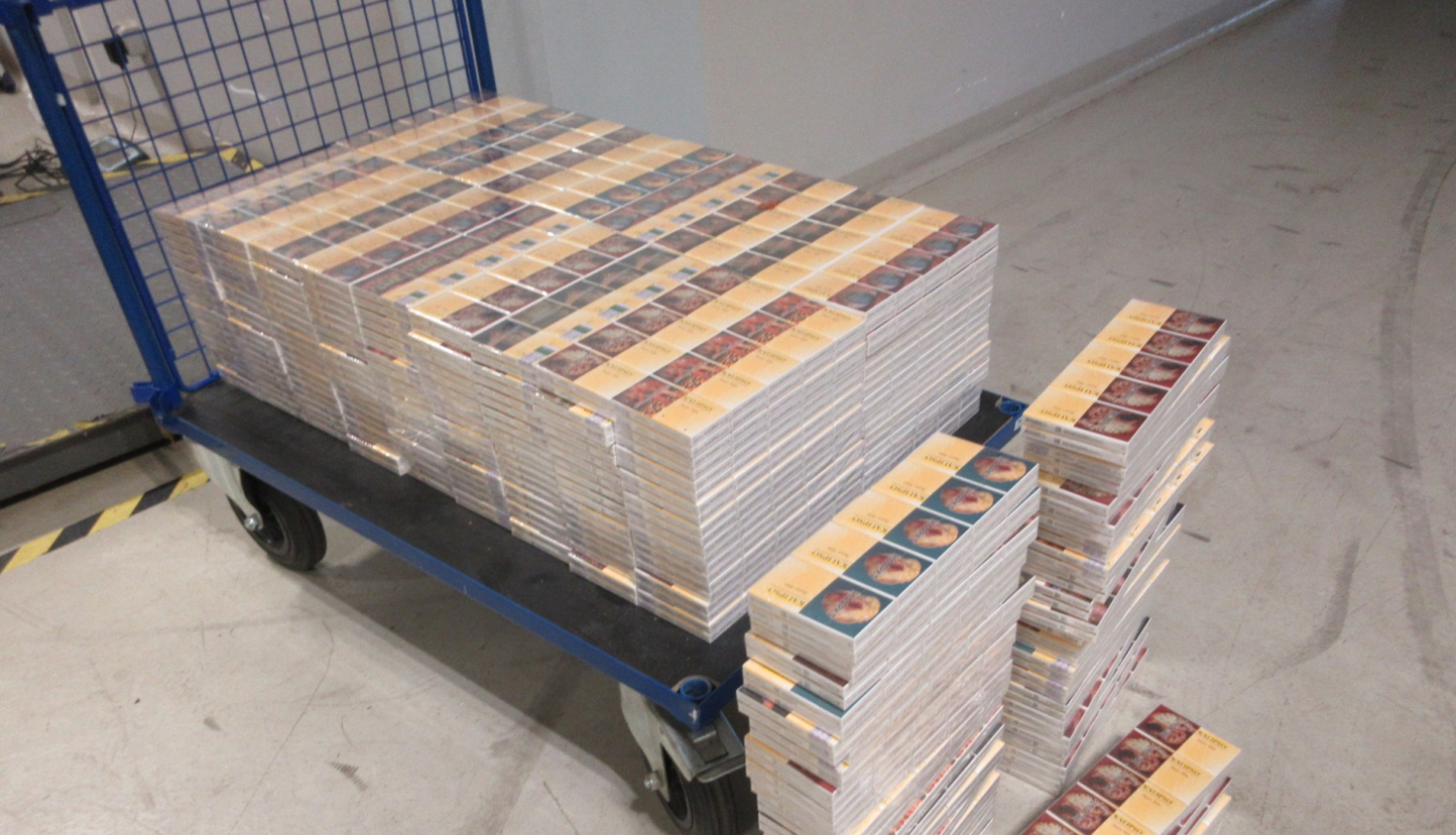 Ratos daudz iepakojumu ar konrabandas cigaretēm – izņemtas 1 826 920 cigaretes jeb 91 346 paciņas cigarešu