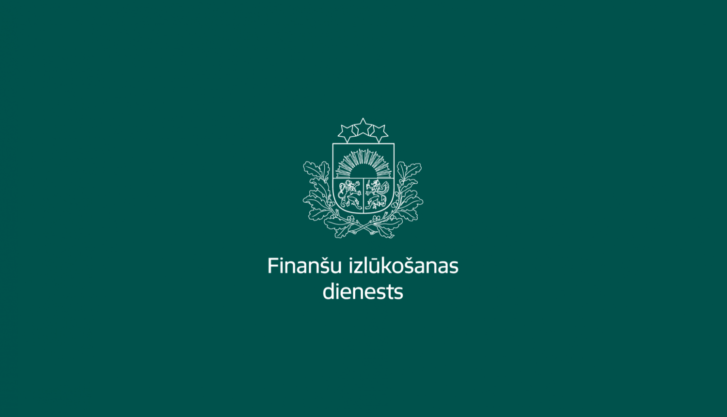 Balts FID ģērbonis uz zaļa fona