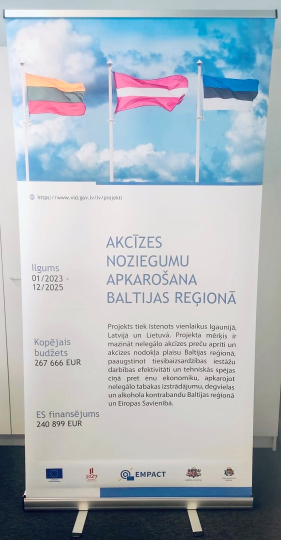 Baneris "Akcīzes noziegumu apkarošana Baltijas reģipnā"