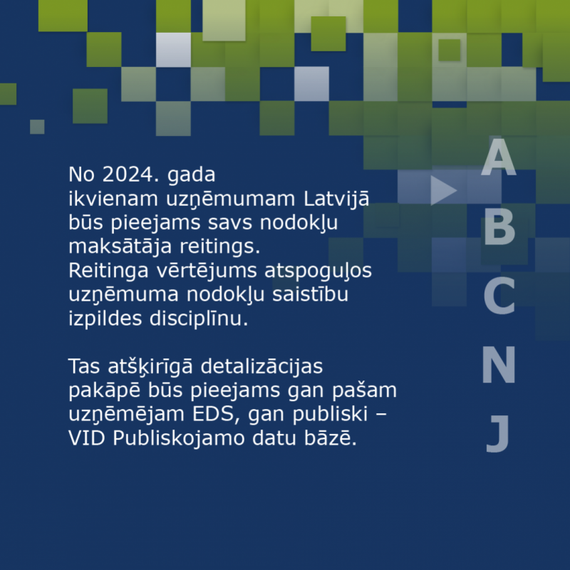 Informatīvs attēls ar Reitinga kopējā novērtējuma noteikšanu, kas izteiktas burtos