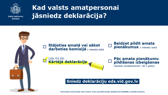 Ilustratīvs attēls: Kad valsts amatpersonai jāsniedz deklarācija?