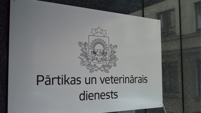 Pārtikas un veterinārā dienesta uzraksts