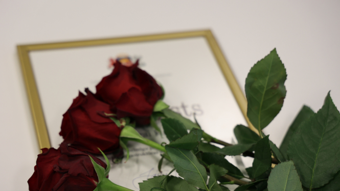 Sarkanas rozes un Finanšu ministrijas apbalvojums