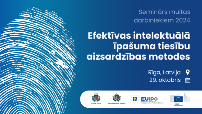 Notikuma afiša,kreisajā pusē pikrstu nospieduma zīmējums, labajā teksts par pasākumu, lasāms arī zemāk.