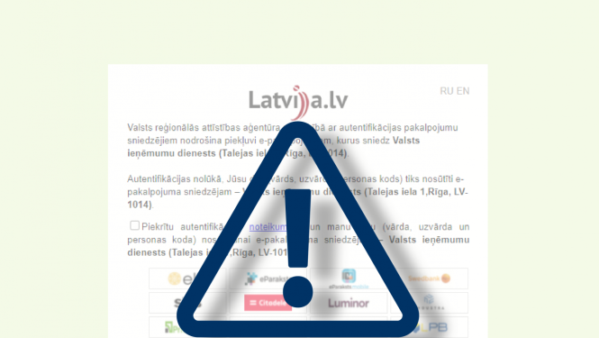 Informatīvs attēls ar izsaukuma zīmi trijstūrī