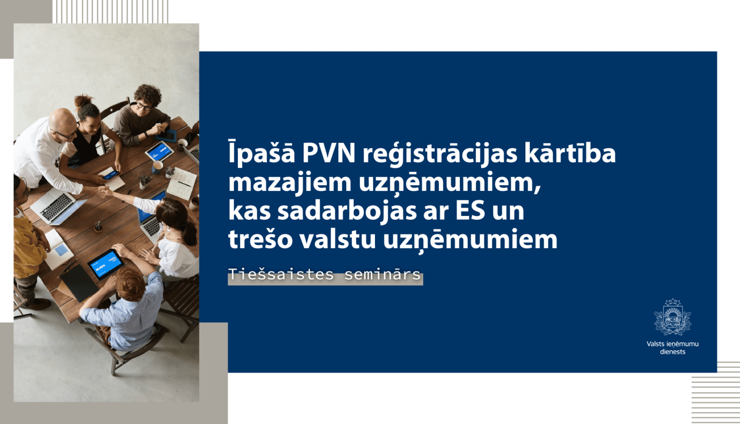 Informatīvs attēls par semināru