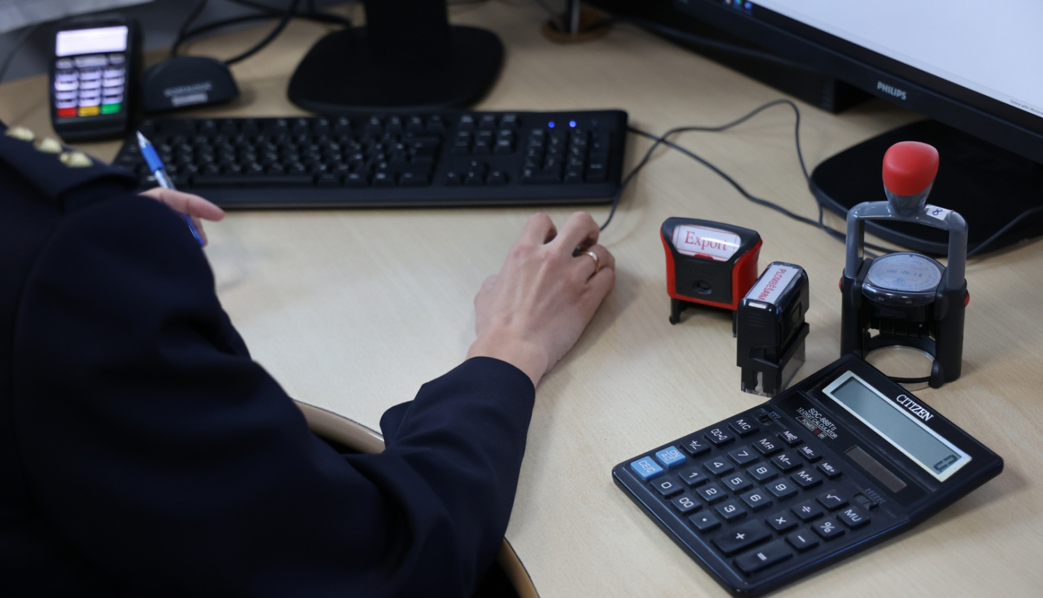 Muitas darbinieka galda virsma