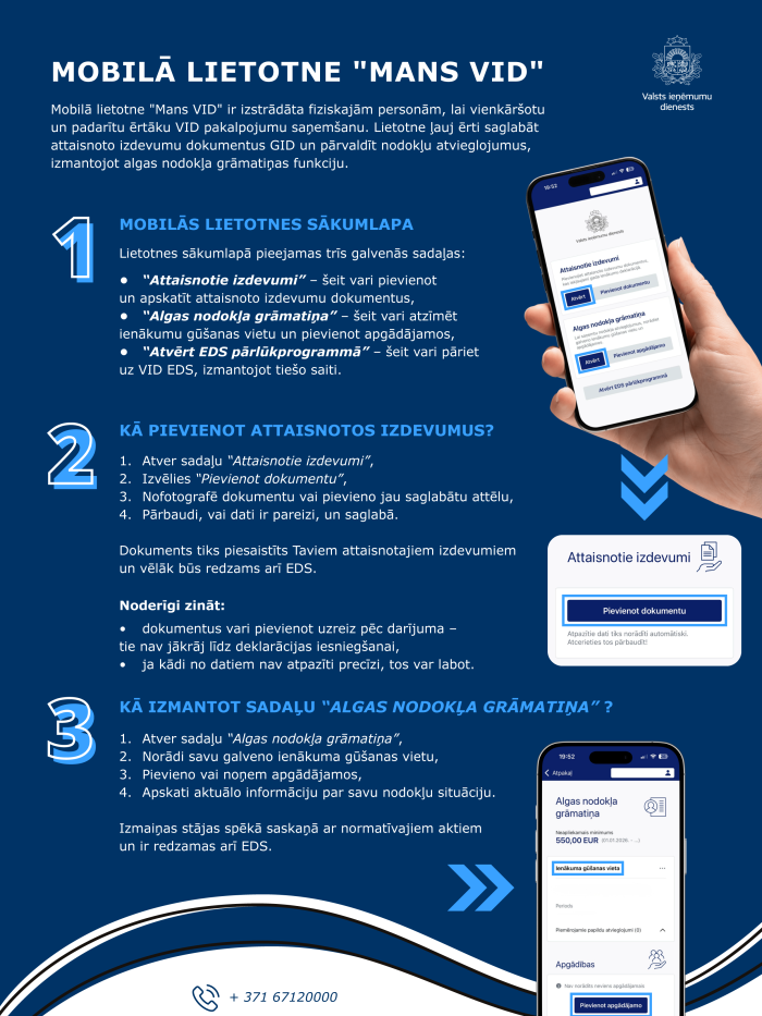 VID mobilās lietotnes skaidrojošais materiāls