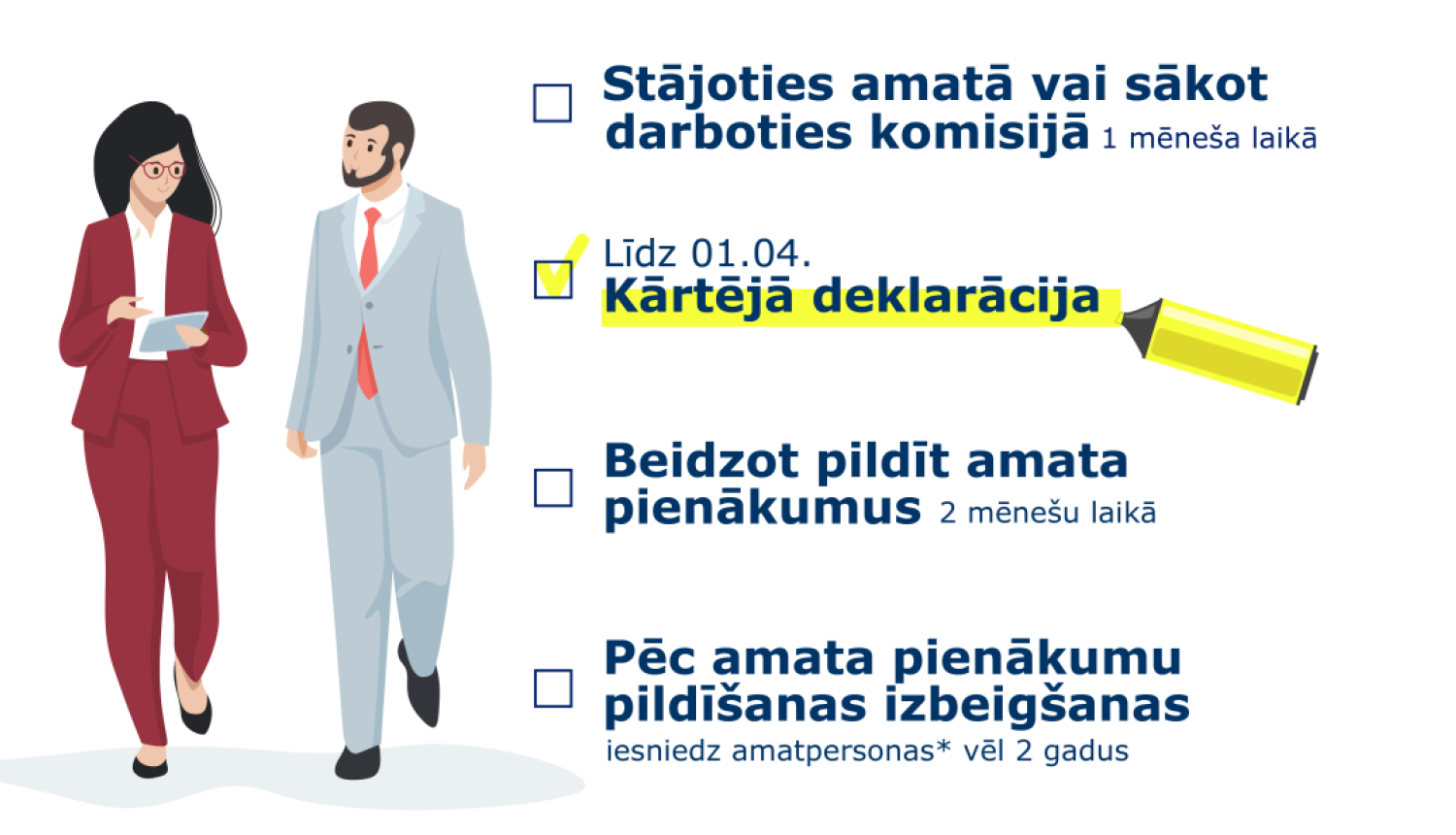 Informatīvs attēls par amatpersonu deklarāciju